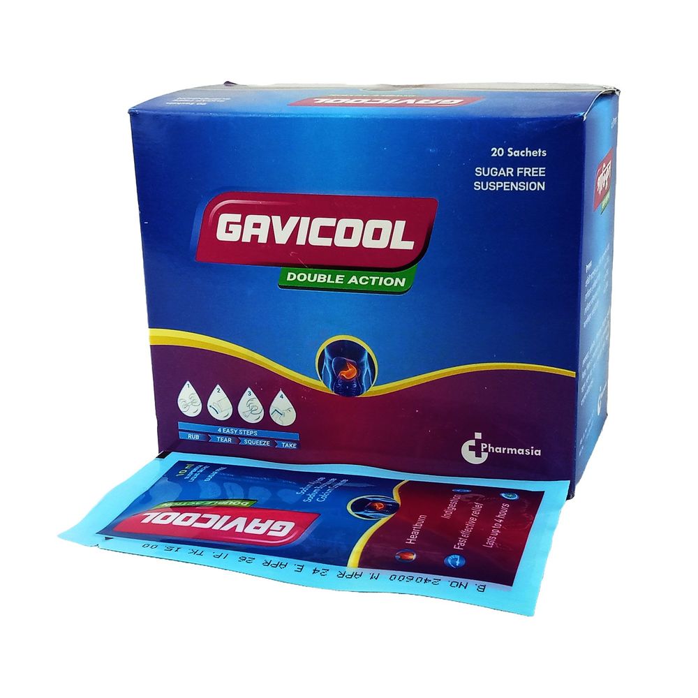 Gavicool Sachet 500mg+267mg+160mg/10ml Powder