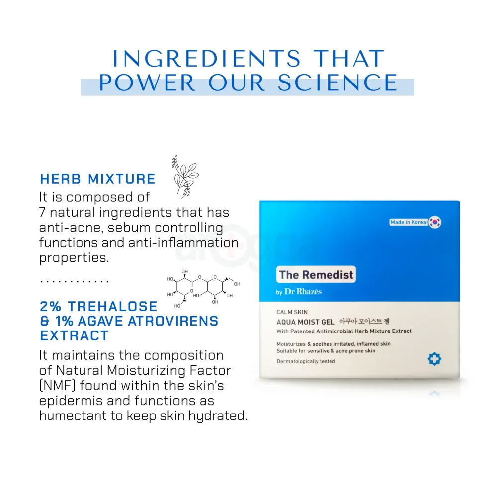 The Remedist by Dr Rhazes Aqua Moist Gel 125g  