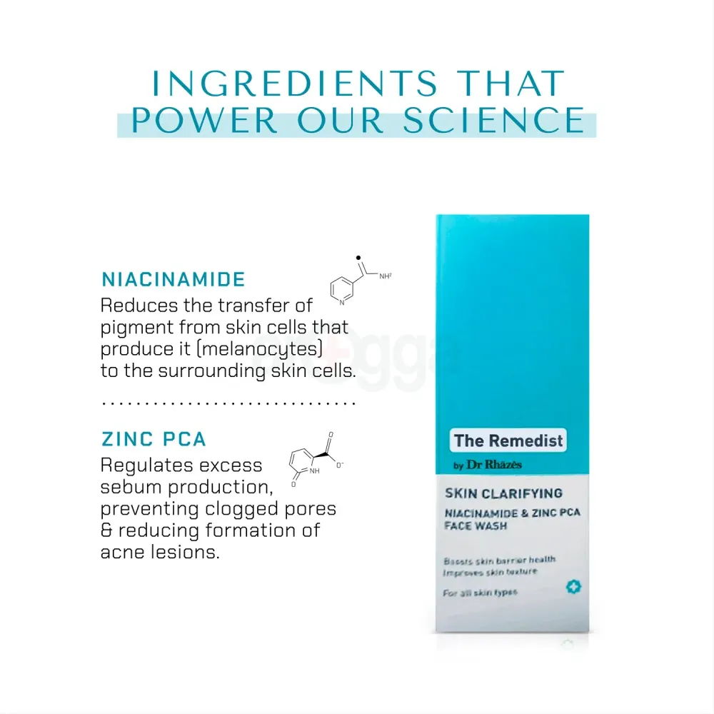 The Remedist by Dr Rhazes Skin Clarifying Niacinamide & Zinc PCA Facewash  
