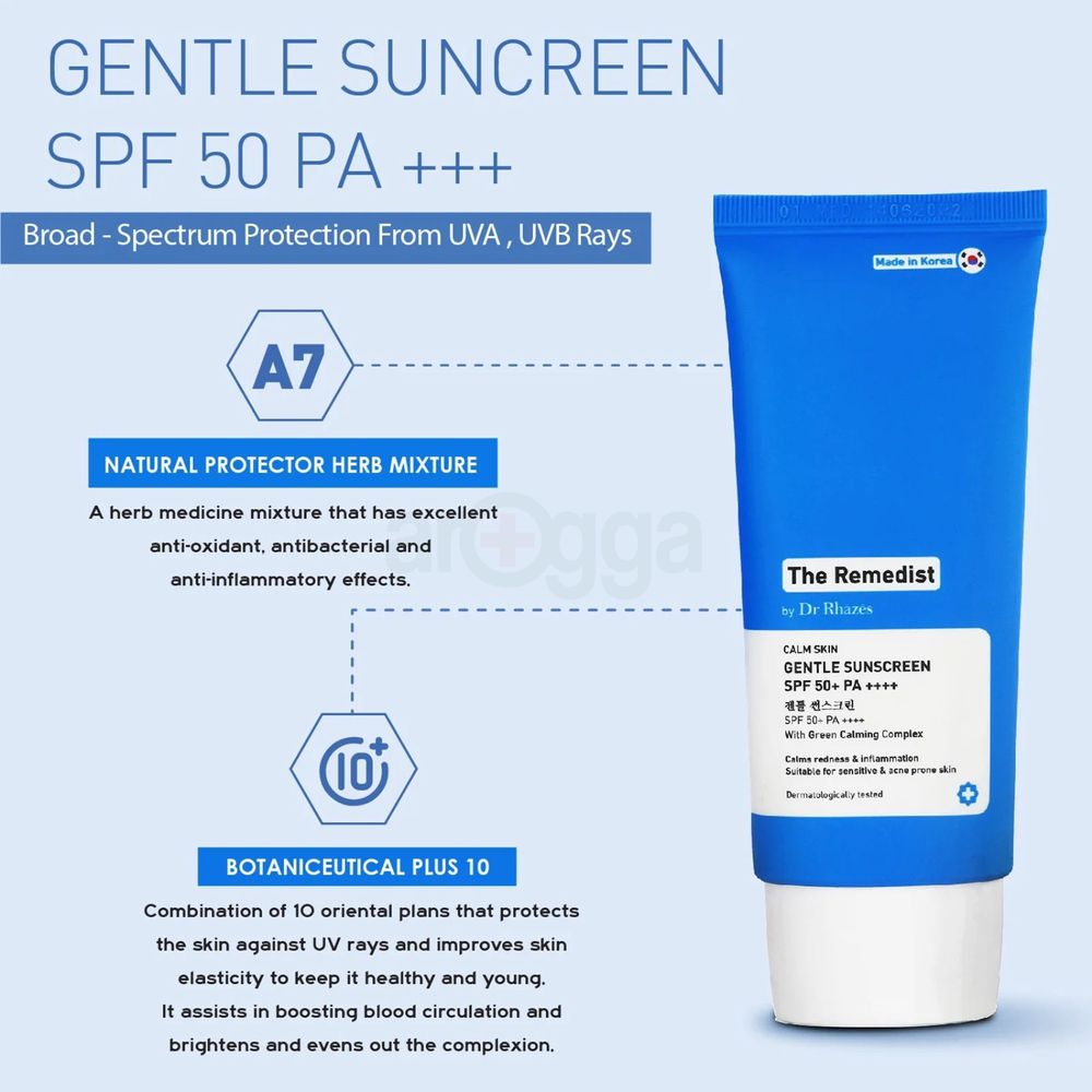 The Remedist by Dr Rhazes Gentle Sunscreen SPF 50+ 50g  