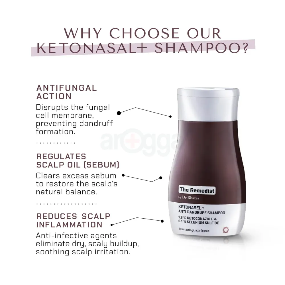 The Remedist by Dr Rhazes Ketonasel+Anti Dandruff Shampoo  