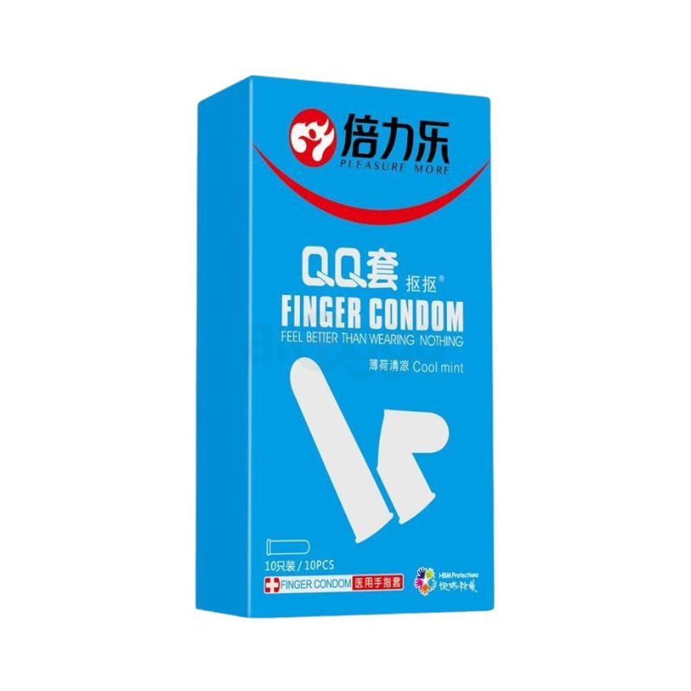 QQ Finger Small Condom Feel Better Than Wearing Nothing (Cool Mint) Condom - 10's Pack  