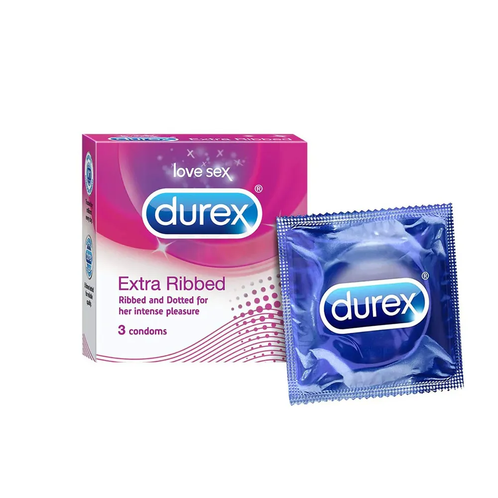 Durex Extra Ribbed Condom 3's Pack  