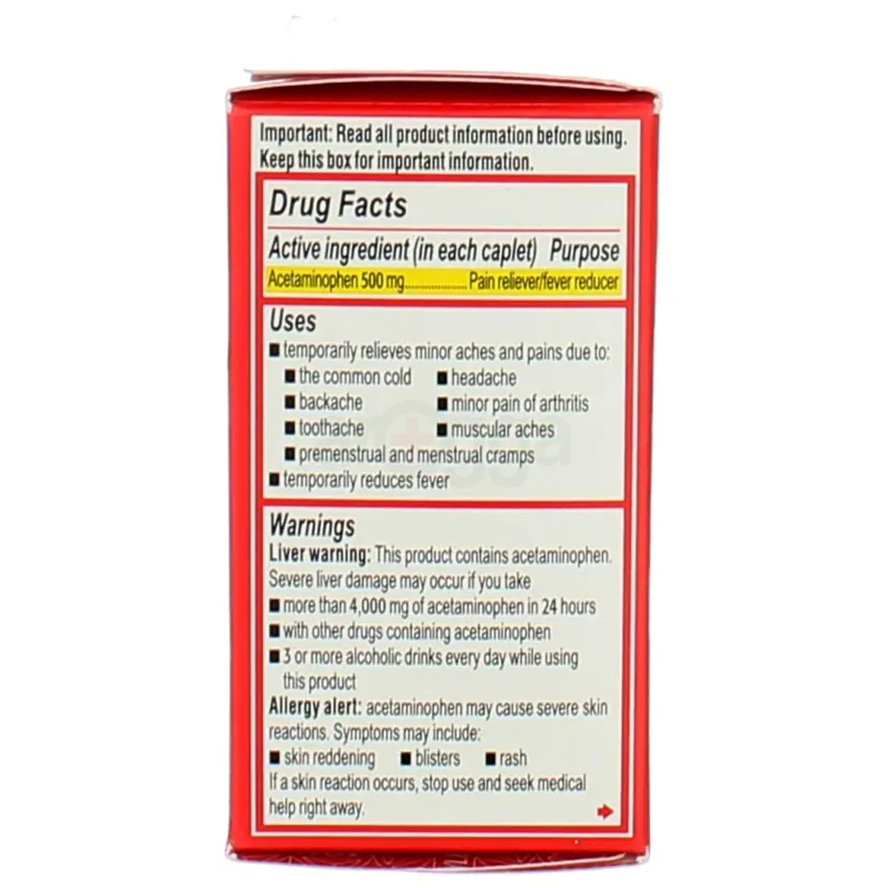 Tylenol Extra Strength Caplets with 500 mg Acetaminophen, 24 Ct  