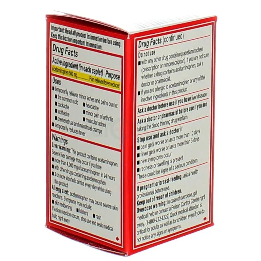 Tylenol Extra Strength Caplets with 500 mg Acetaminophen, 24 Ct  