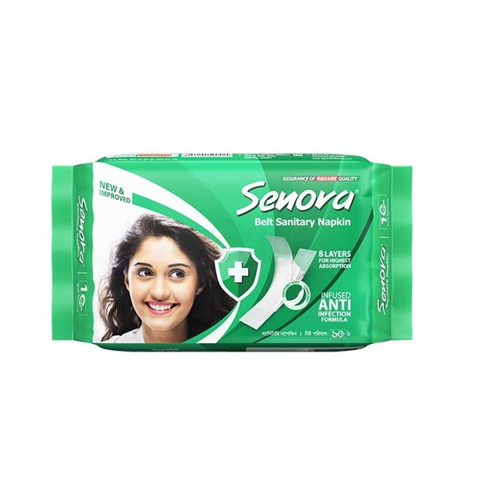 Senora Sanitary Napkin (Belt) 10's Pack  