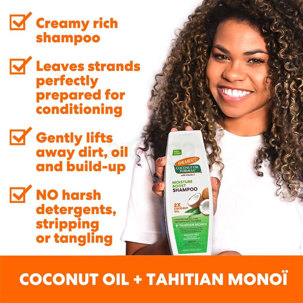 Palmer's Coconut Oil with Vitamin E Formula Moisture Boost Shampoo for Dry, Damaged or Coloured Treated Hair  