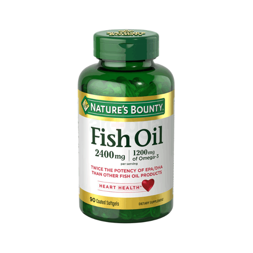 Nature's Bounty Fish Oil (Omega-3) 2,400 mg per serving, 90 Softgels  