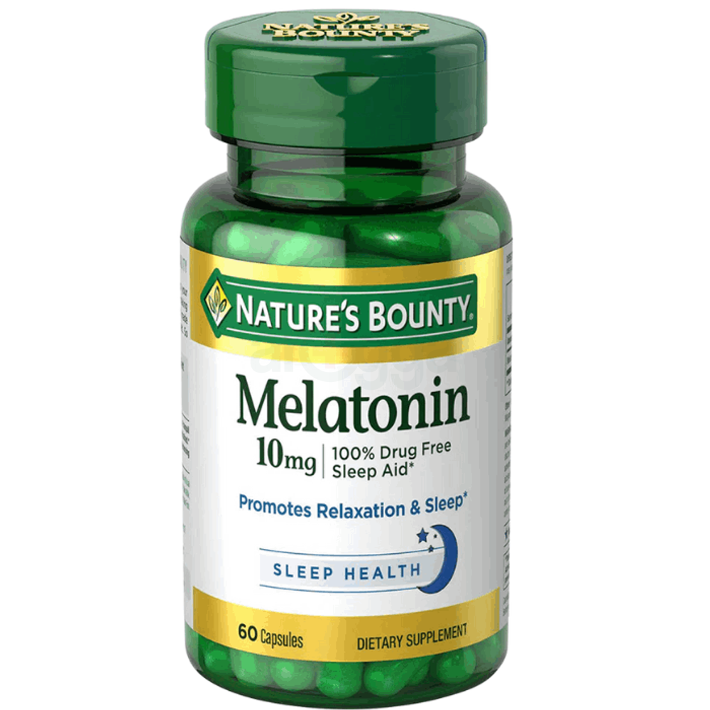 Nature's Bounty Melatonin for Relaxation & Sleep 10mg, 60 Capsules  