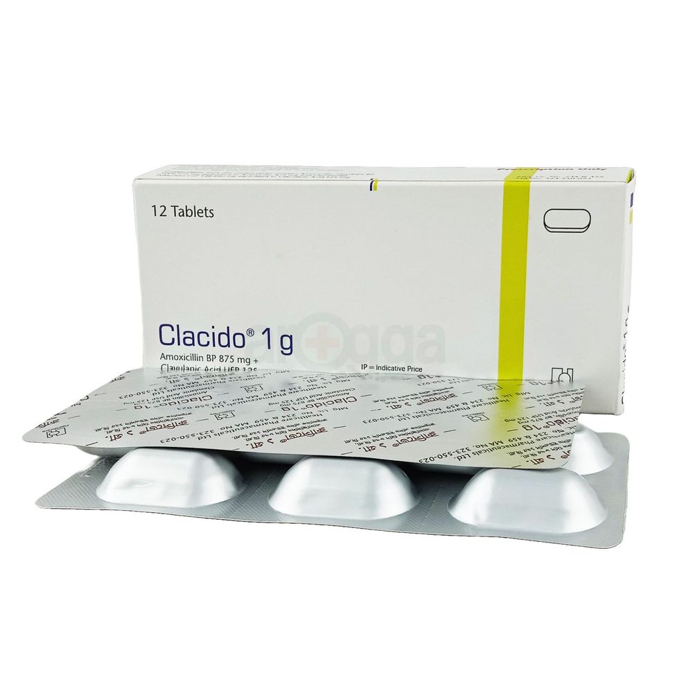 Clacido 1gm 875mg+125mg Tablet