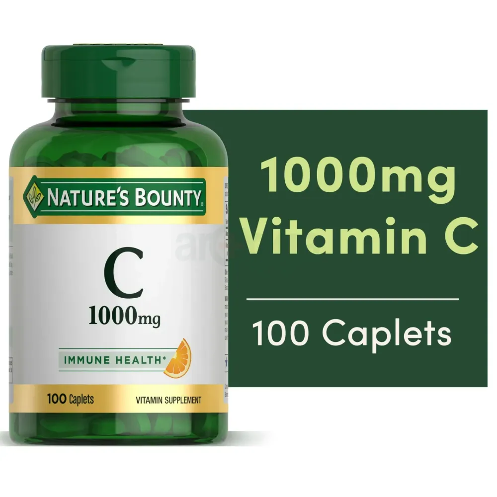 Nature’s Bounty Vitamin C Caplets, 1000mg, 100 Count  