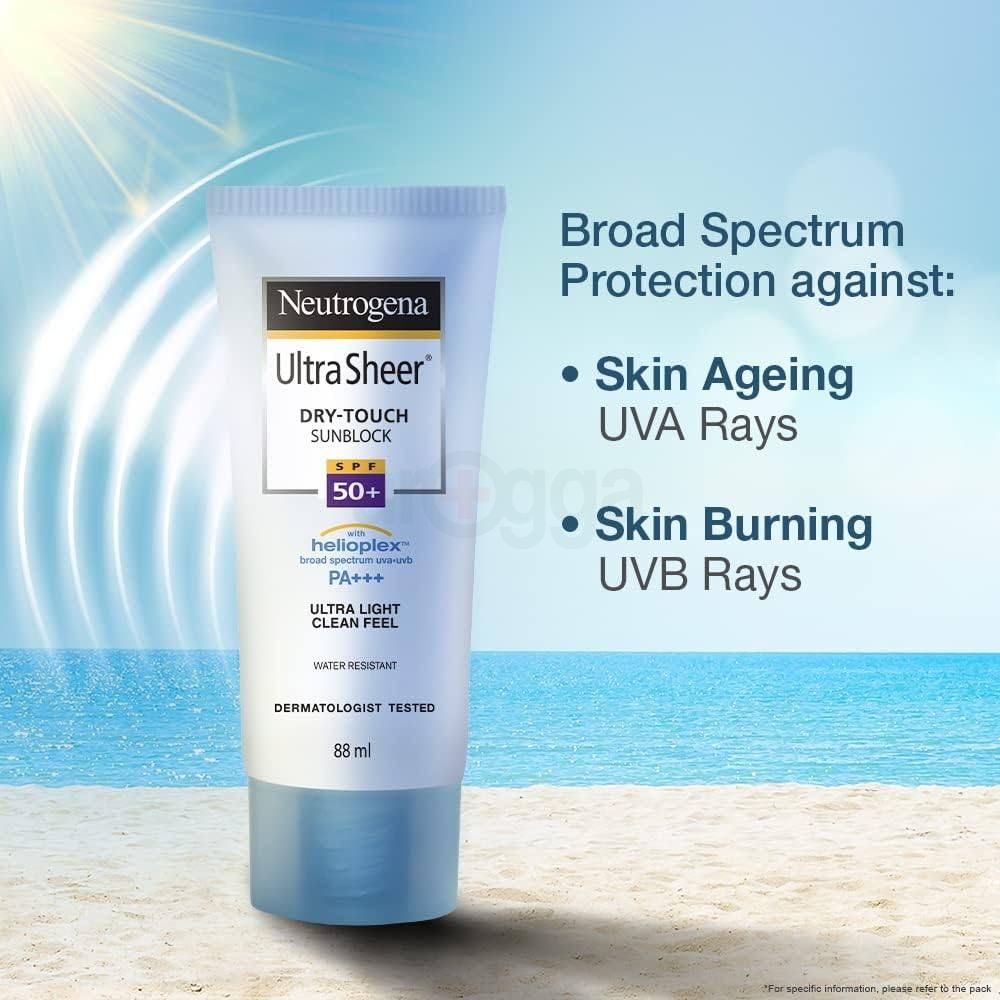 Neutrogena Ultra Sheer Dry-Touch Sunblock SPF50+ PA+++ for Ultra Light Clean Feel  