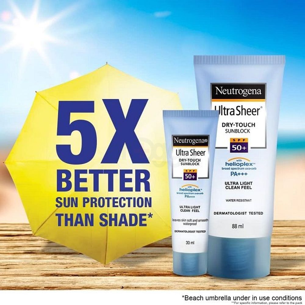 Neutrogena Ultra Sheer Dry-Touch Sunblock SPF50+ PA+++ for Ultra Light Clean Feel  