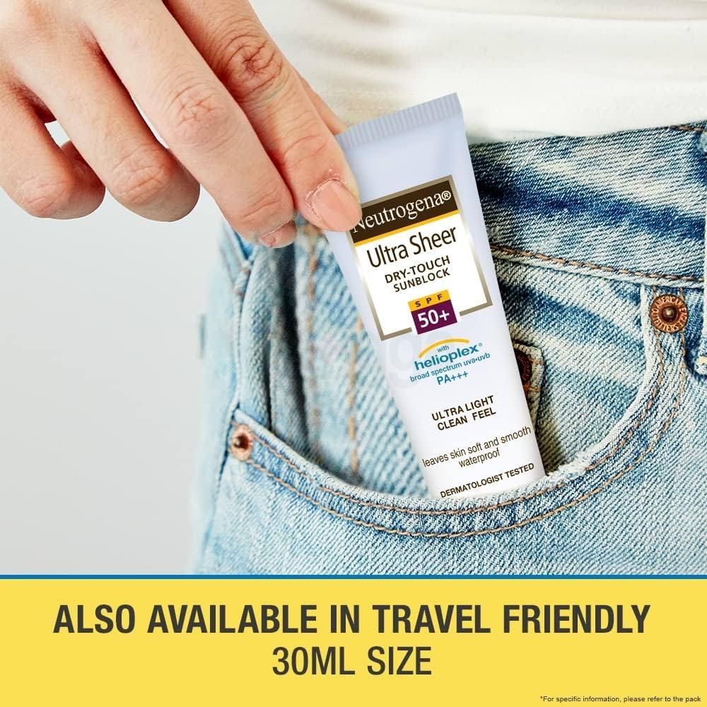 Neutrogena Ultra Sheer Dry-Touch Sunblock SPF50+ PA+++ for Ultra Light Clean Feel 88ml  