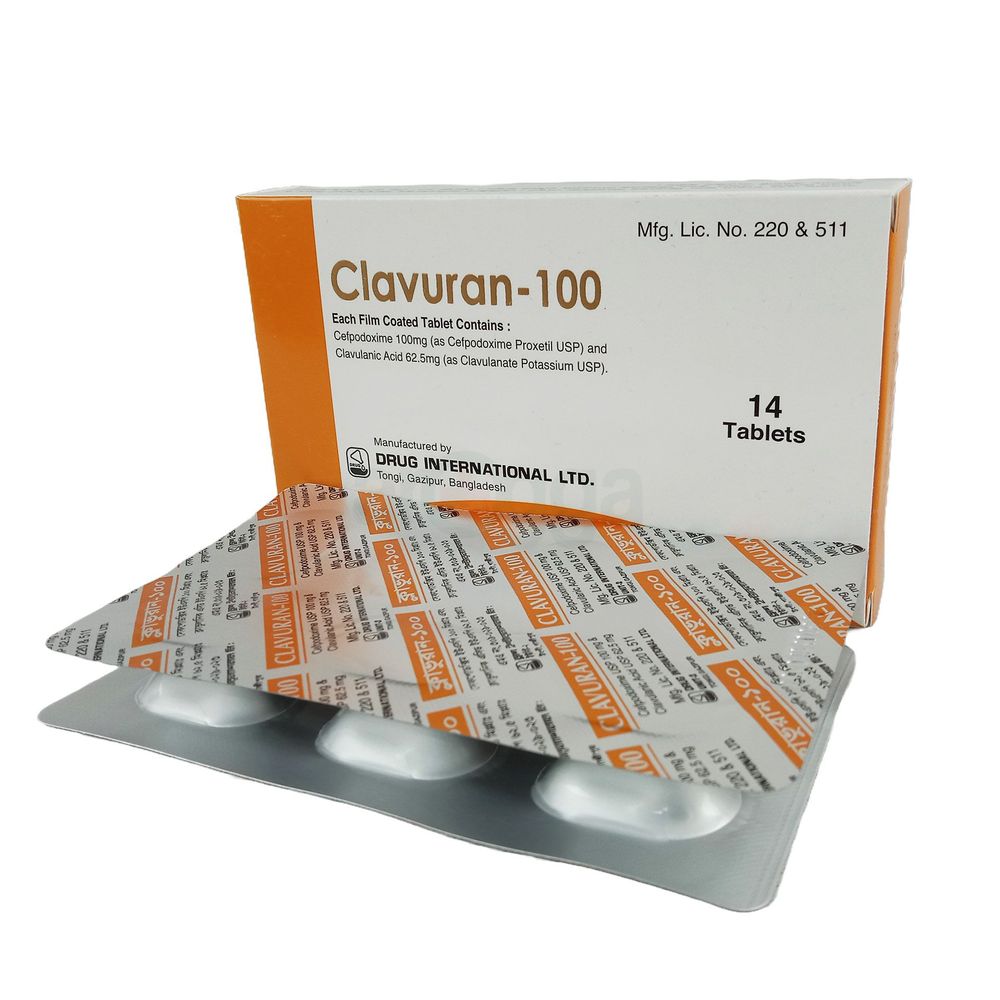 Clavuran 100mg+62.5mg Tablet