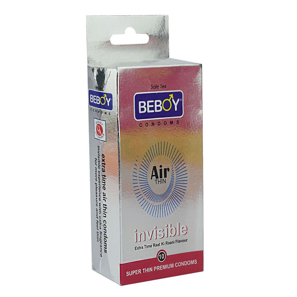 Beboy Air Thin Invisible Extra Time Raat Ki Raani Flavour Condoms  