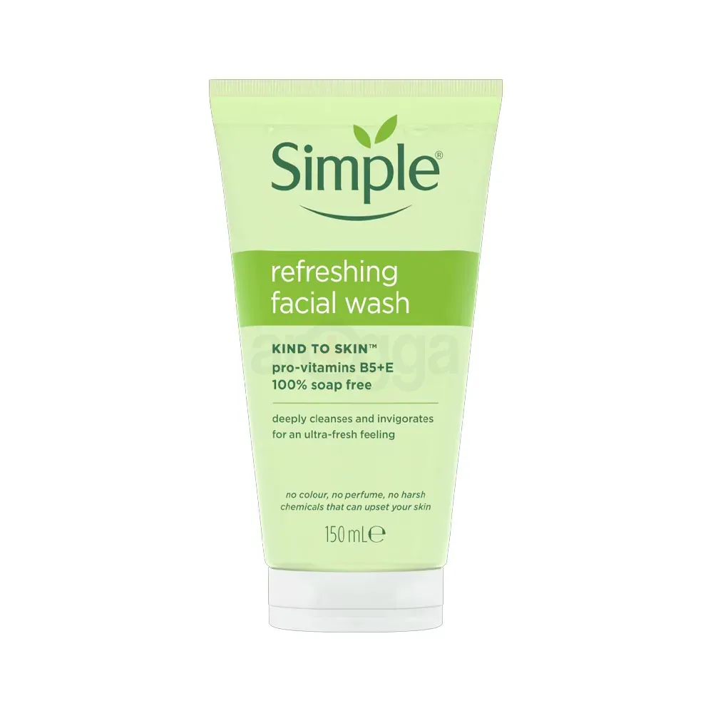 Simple Kind to Skin Refreshing Facial Wash with Vitamin B5+E  