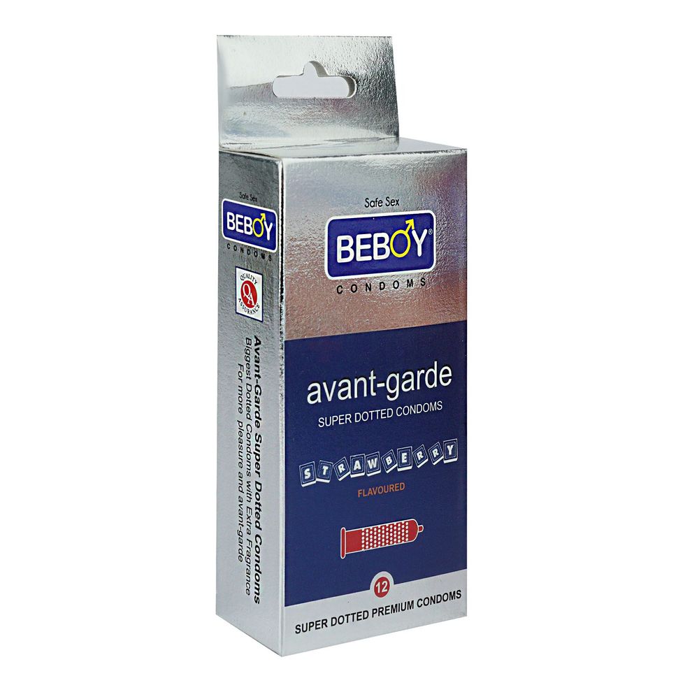 Beboy Avant-Grade Super Dotted Condom (Strawberry Flavoured) - 12Pcs Pack(India)  