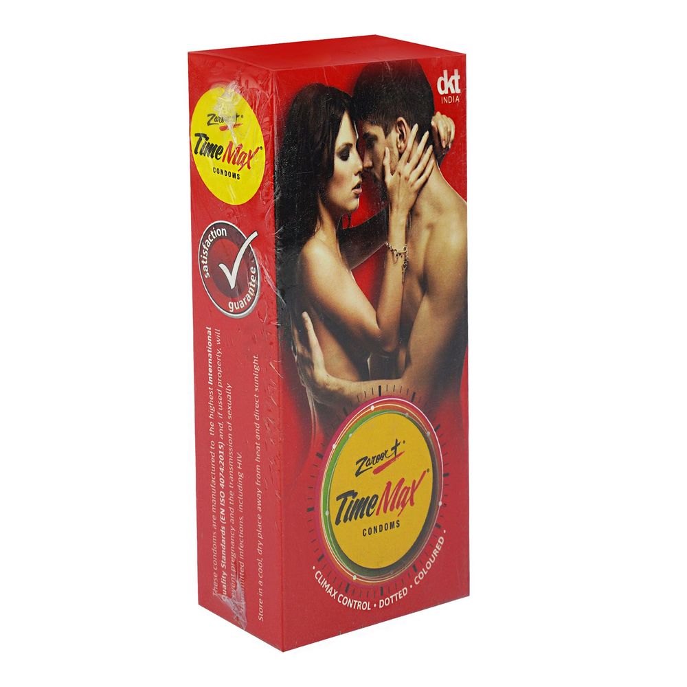 Zaroor Time Max Climax Dotted Condom - 10Pcs Pack  