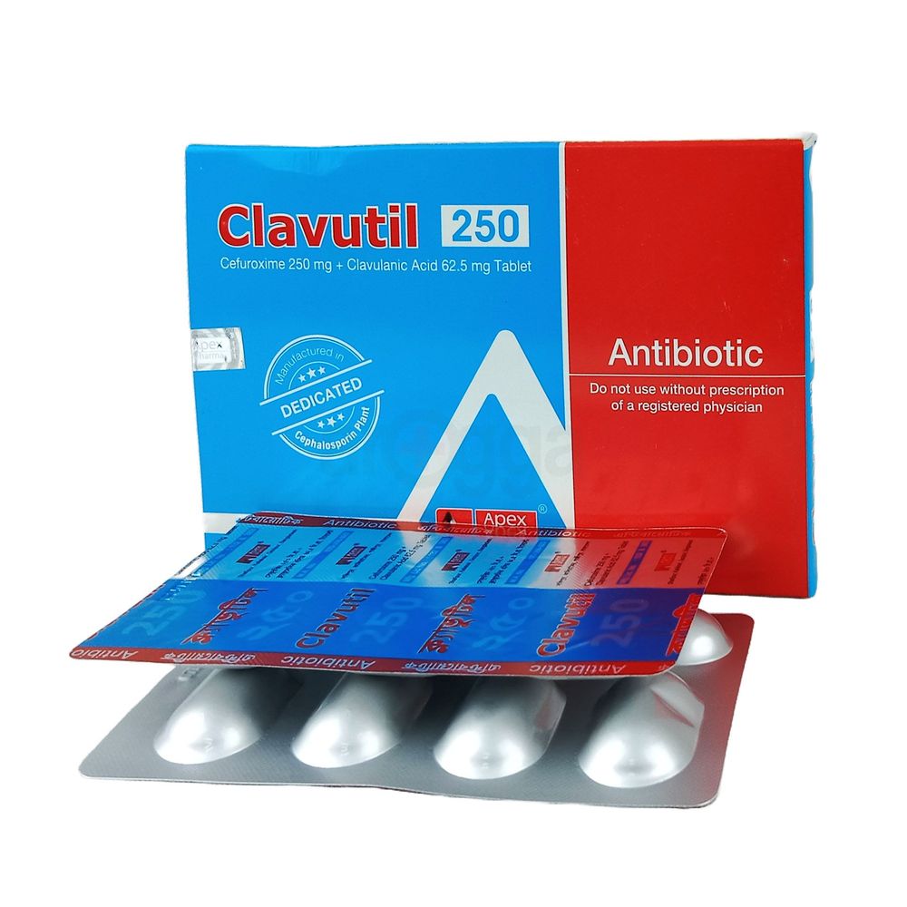 Clavutil 250mg+62.5mg Tablet