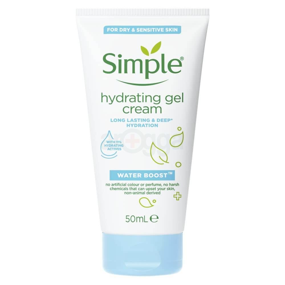 Simple Water Boost Hydrating Gel Cream for Dry and Sensitive Skin 50ml  