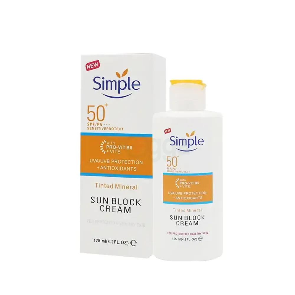 Simple Tinted Mineral Sun Block Cream 125ml  