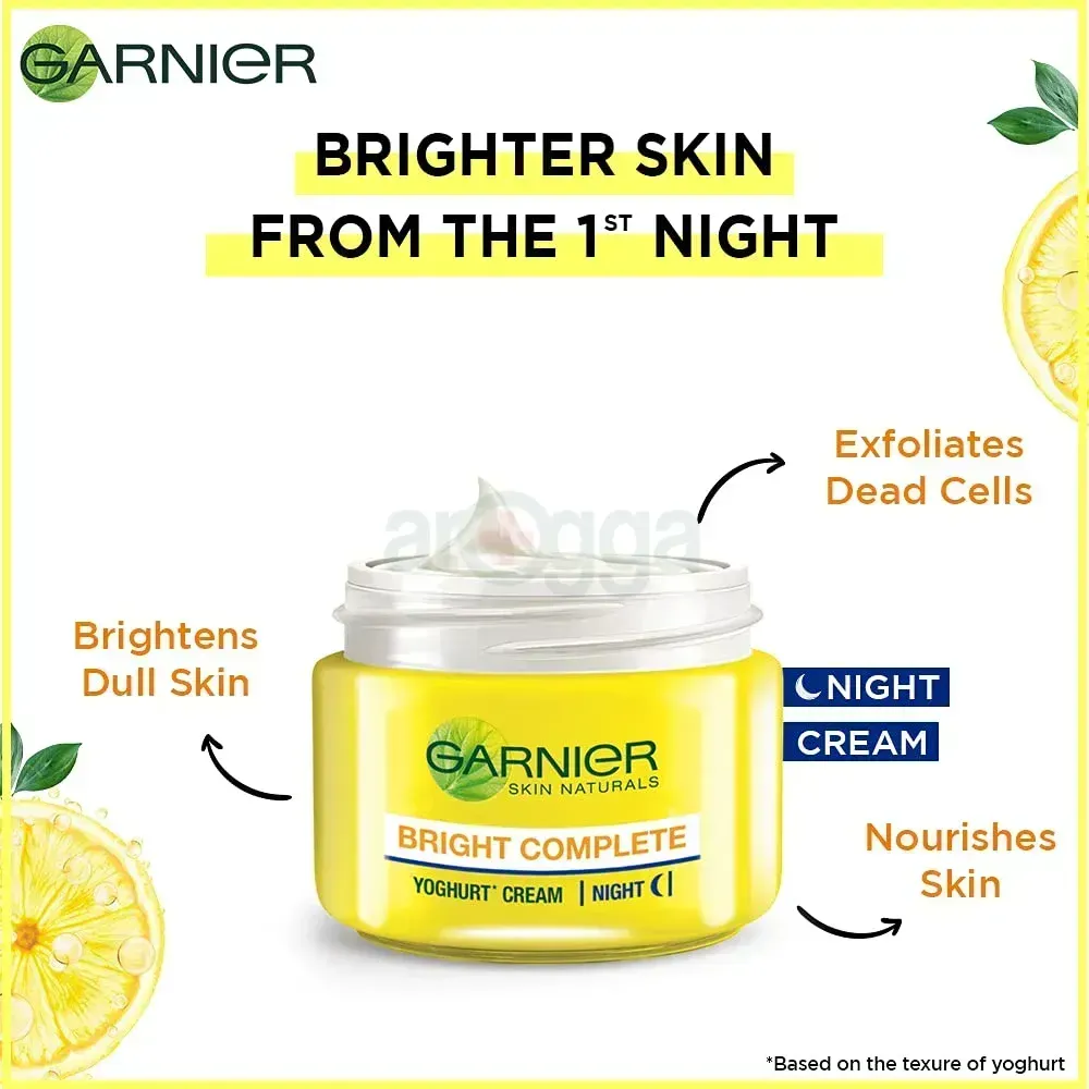 Garnier Bright Complete Vitamin C Night Sleeping Mask Cream 40gm  