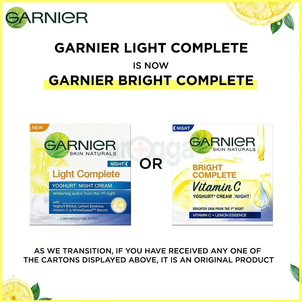Garnier Bright Complete Vitamin C Night Sleeping Mask Cream 40gm  
