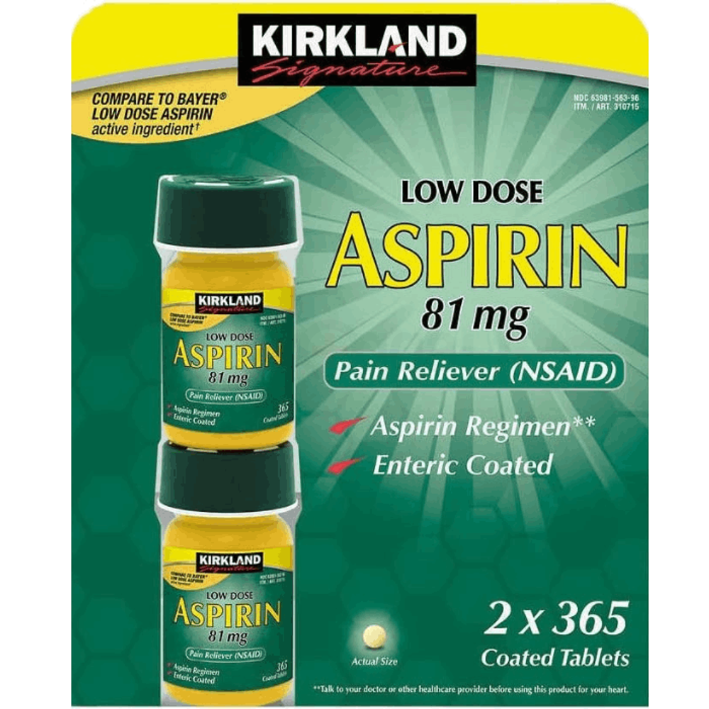 Kirkland Signature Low Dose Aspirin Pain Reliever  
