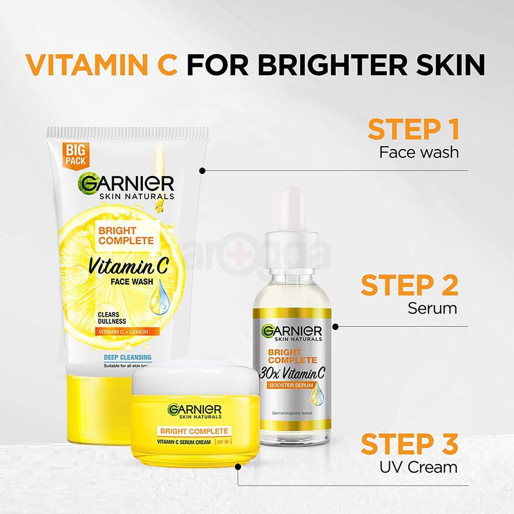 Garnier Bright Complete Vitamin C Serum Cream UV  