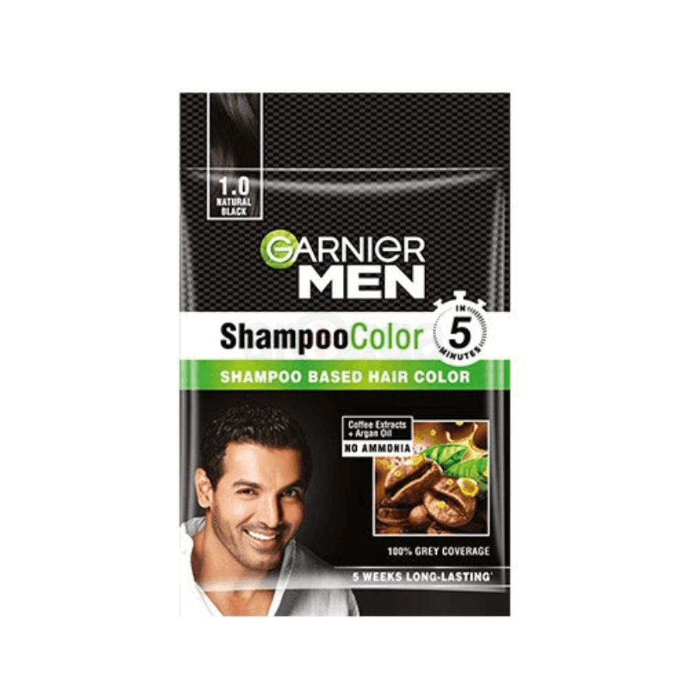 Garnier Men Shampoo Color Natural Black 1.0(10ml+10ml)  