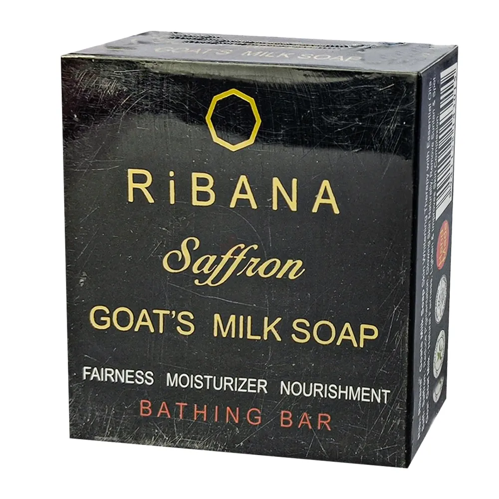 RIBANA Organic Saffron Goat's Milk Beauty Soap Bar  