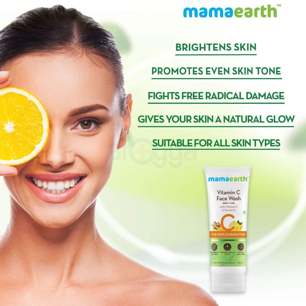 Mamaearth Vitamin C Facewash for Skin Turmeric 100ml  