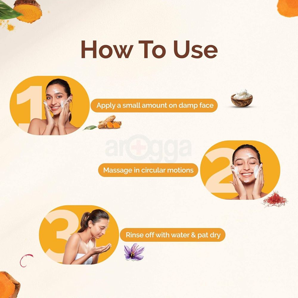 Mamaearth Ubtan Facewash with Turmeric and Saffron for Tan Removal 100ml  