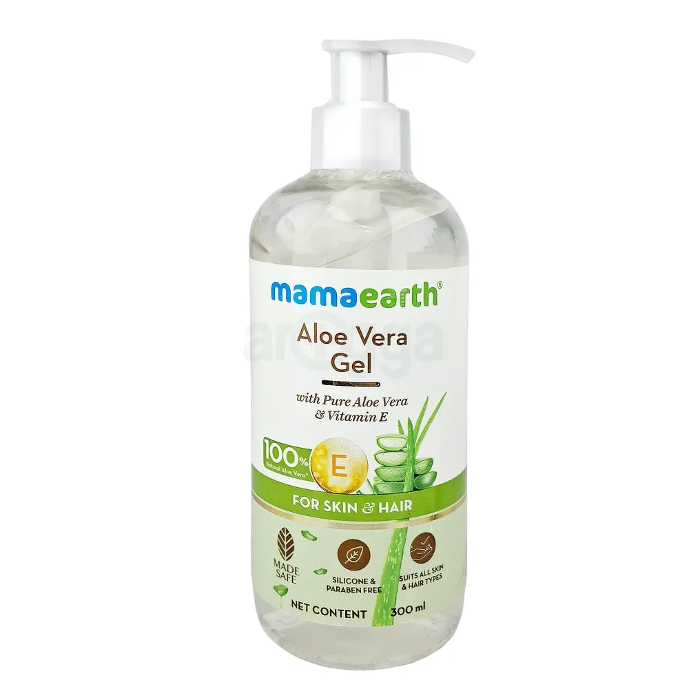 Mamaearth Aloe Vera Gel with Pure Aloe Vera & Vitamin E for Skin & Hair – 300 ml  