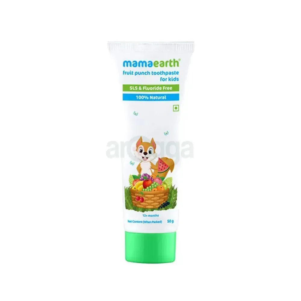 Mamaearth Fruit Punch Toothpaste for Kids 12+ Months 50g  