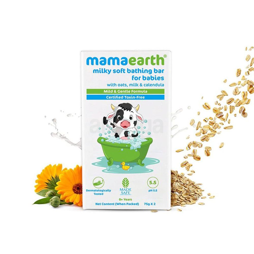 Mamaearth Milky Soft Bathing Bar For Babies (2 X 75gm)  