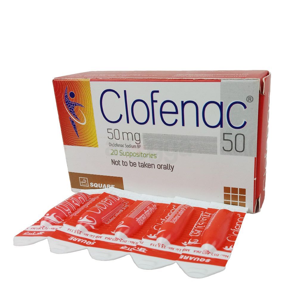 Clofenac 50 Suppository 50mg Suppository