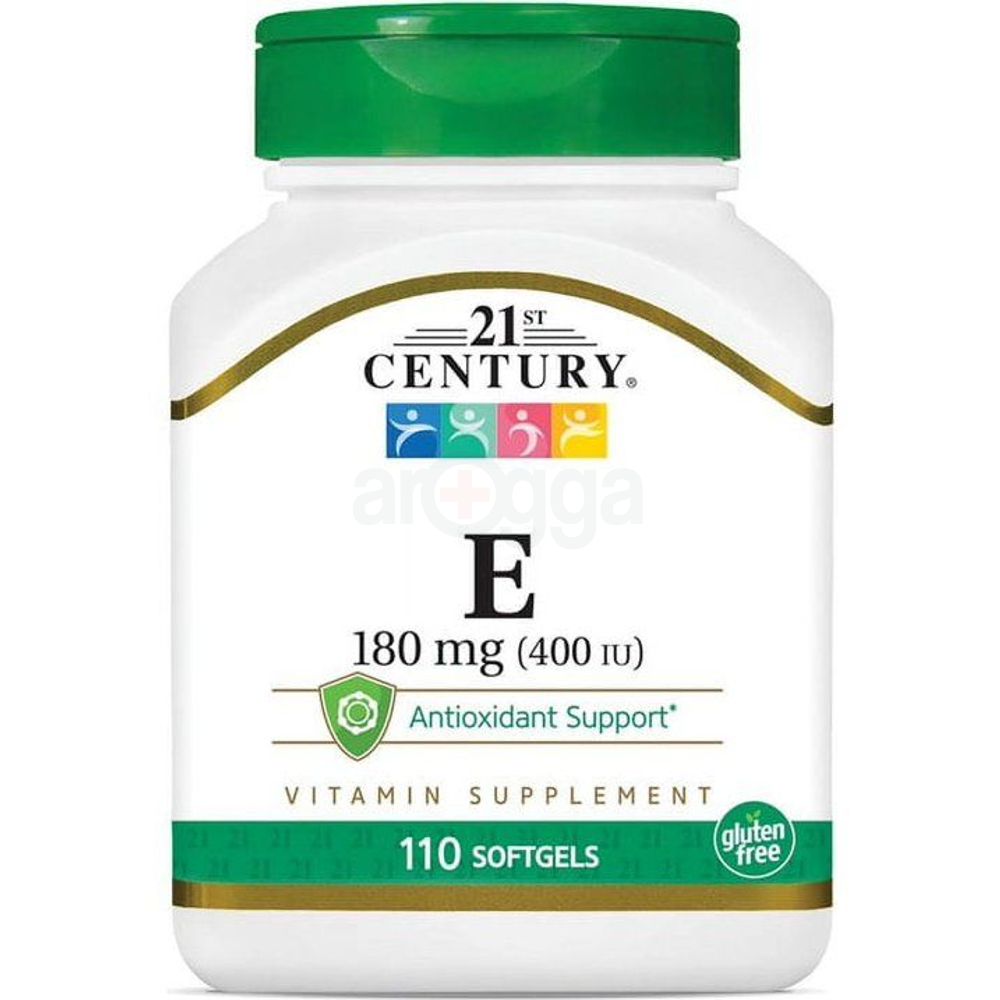 21st Century Vitamin E-400 IU, 180mg, 110 Softgels Each  
