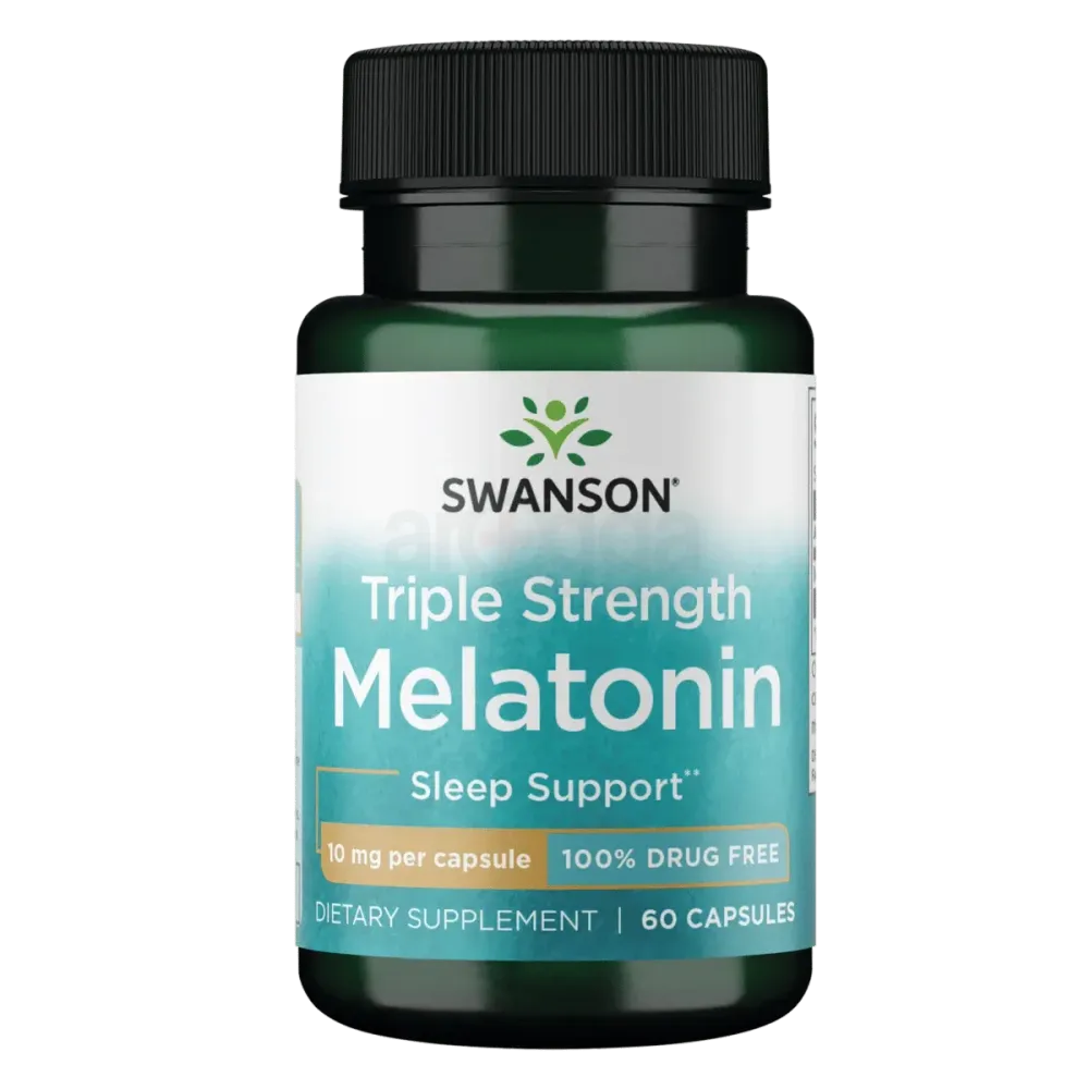 Swanson Dietary Supplements Triple Strength Melatonin 10 mg 60 Cap  