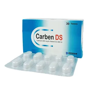 Carben DS 600mg+400IU Tablet