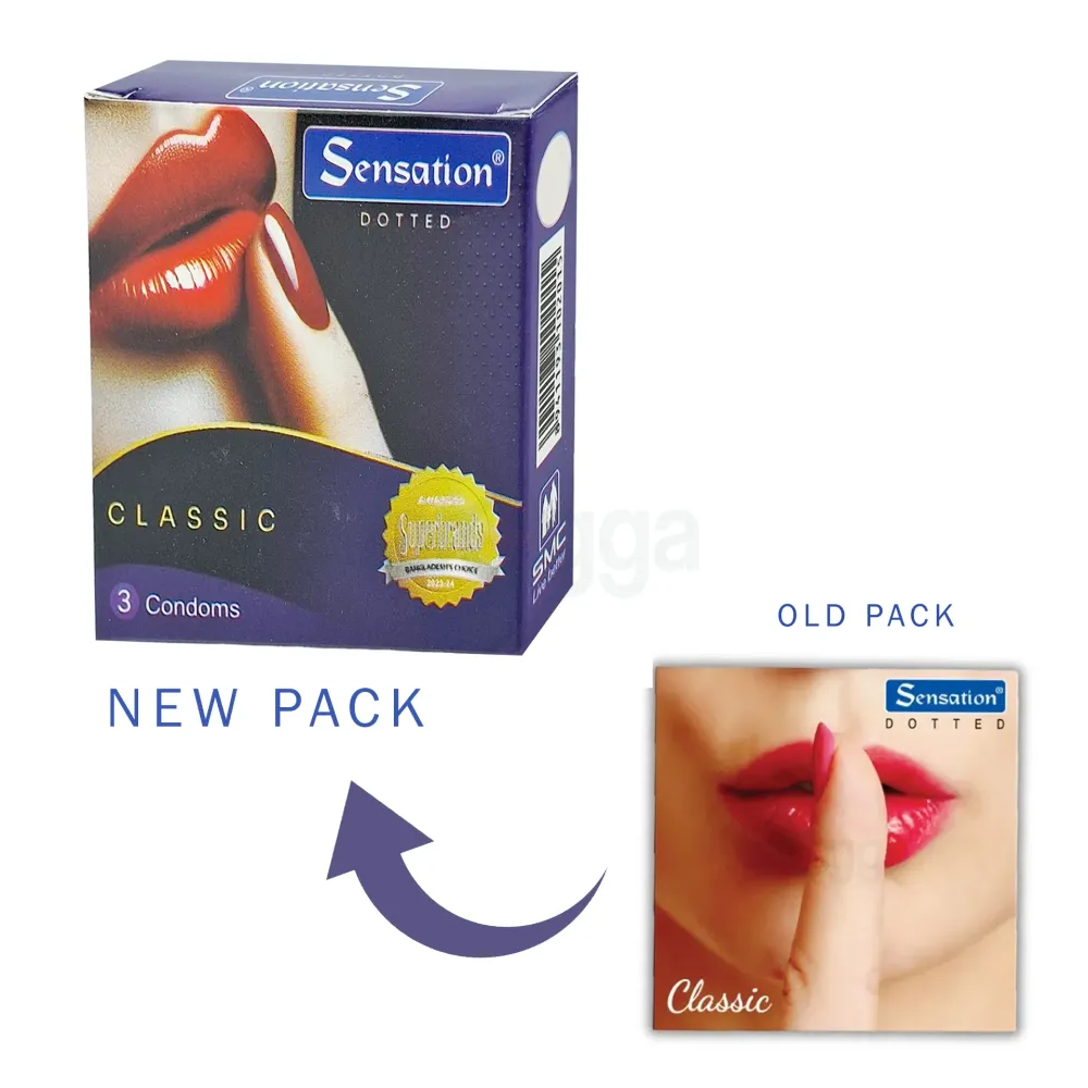Sensation Dotted Classic Condom 3's Pack  