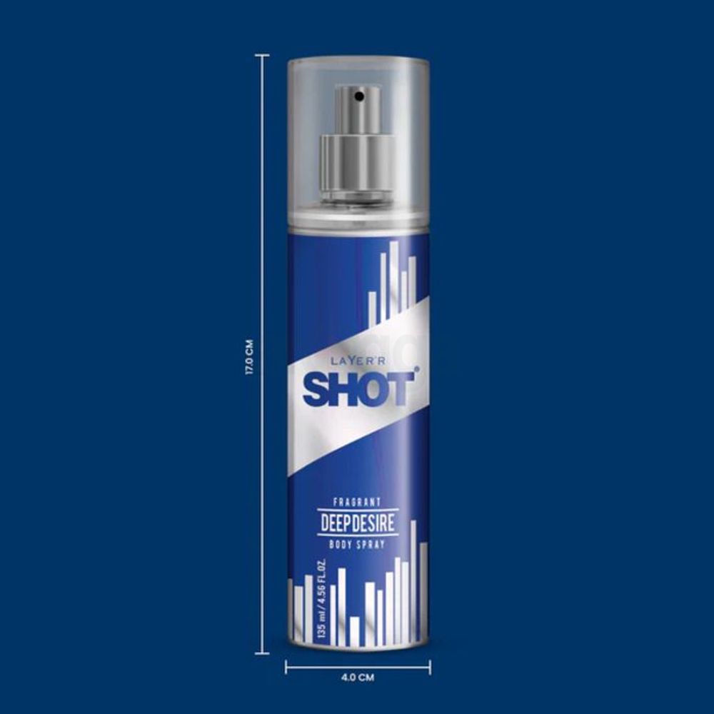 Layer'r Shot Deep Desire Body Spray for Men 135ml  