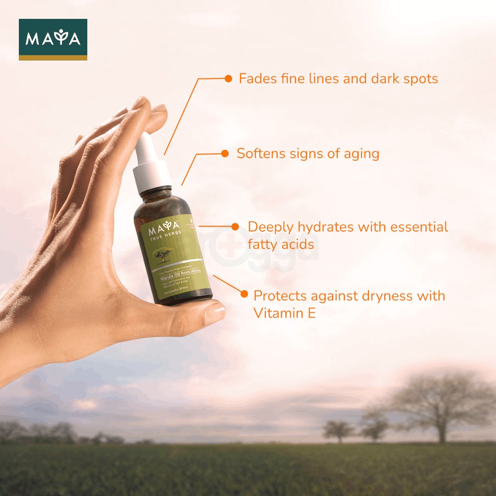 MAYA True Herbs 100% Cold-Pressed Virgin & Organic Marula Oil 30ml  