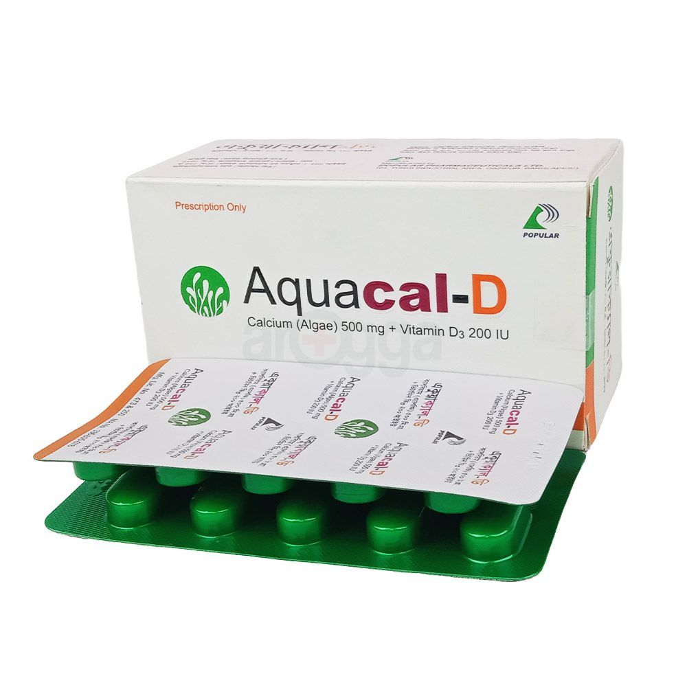 Aquacal-D 500mg+200IU Tablet