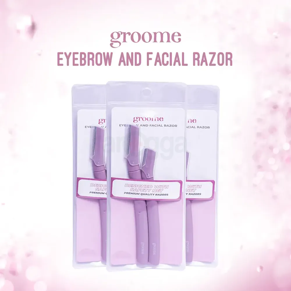 Groome Eyebrow And Facial Razor (Light Purple)  