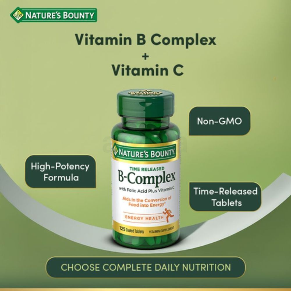 Nature's Bounty Super B-Complex With Folic Acid Plus Vitamin C 150 Tablets  