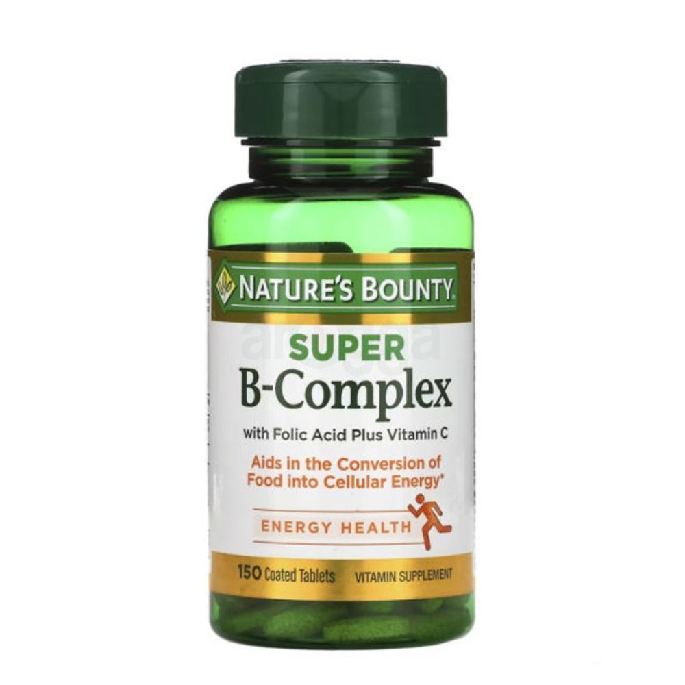 Nature's Bounty Super B-Complex With Folic Acid Plus Vitamin C 150 Tablets  