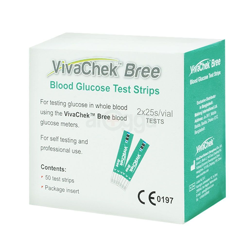 VivaChek Bree Blood Glucose Test Strips 25's Pack  