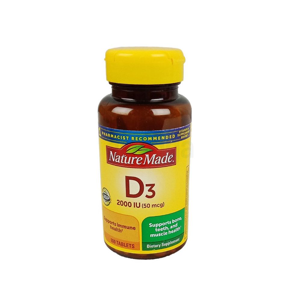 Nature Made D3 Supports Immune Health 2000IU 100 Tablets  